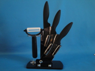 Набор ножей керамических, черные лезвия.Артикул: 202-434