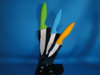 Набор керамических ножей на подставке, артикул: 202-411