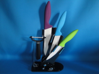 Набор керамических ножей на подставке,артикул: 202-409